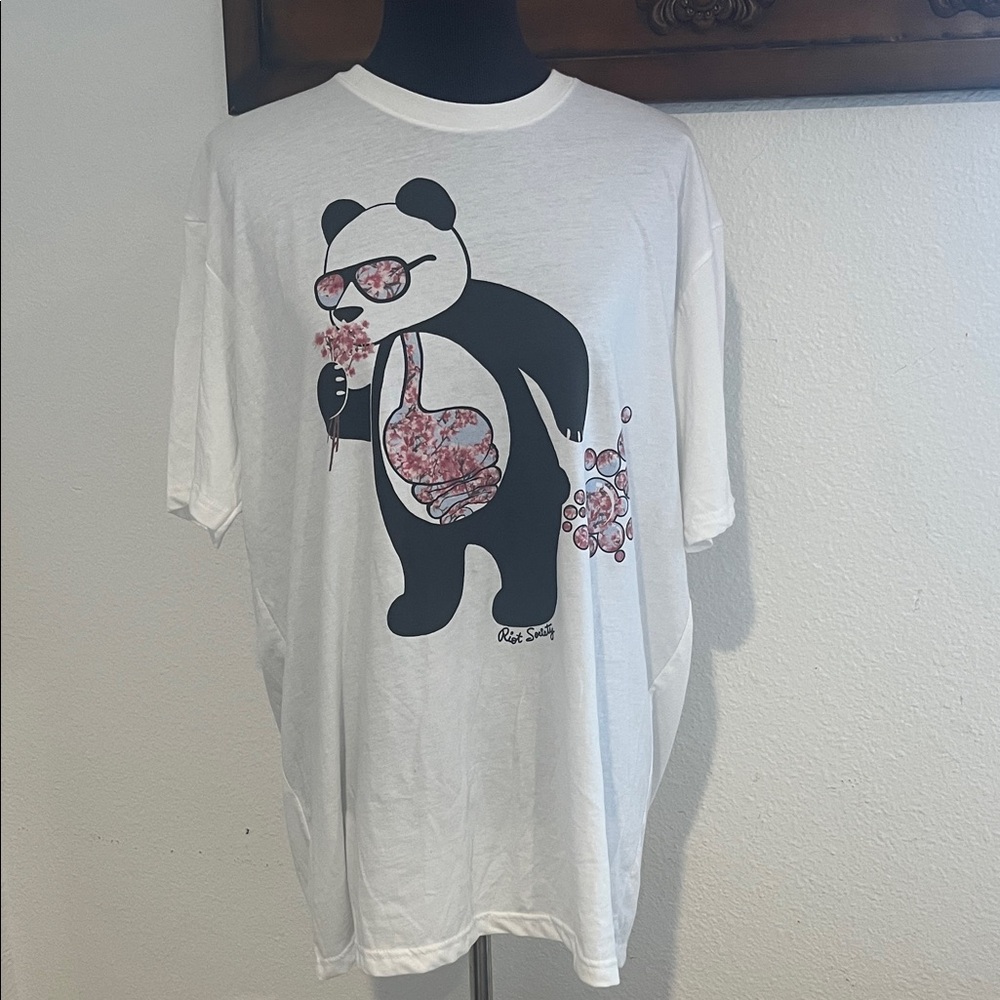 Tilly's White Panda Graphic Tee